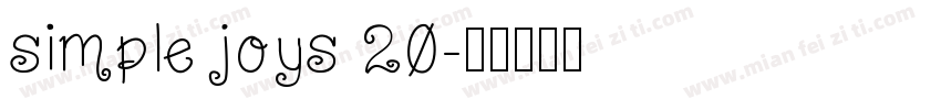 simple joys 20字体转换